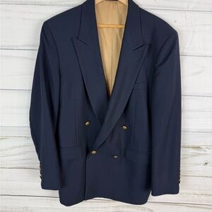 Hunting Horn Classic Navy Double-Breasted Men's Blazer